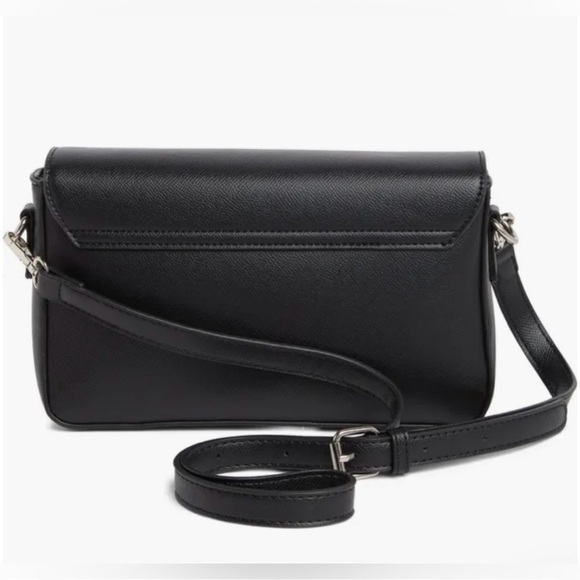 NWT Badgley Mischka Black Bow Clutch Crossbody Bag - Picture 4 of 8